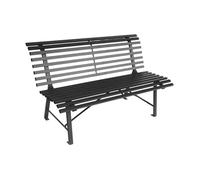 sweeek - Panca da giardino in acciaio a 2 posti, 140 cm, colore: antracite