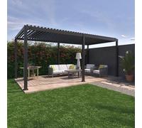 sweeek Pergola 3x6m bioclimatica a lamelle orientabili, Antracite