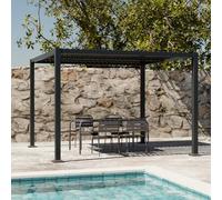 sweeek Pergola bioclimatica 3x3m Alluminio e Acciaio, lamelle orientabili