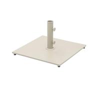 sweeek - Piede quadrato in acciaio beige per ombrellone a palo centrale - Terra