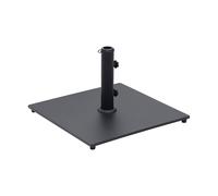 sweeek - Piede quadrato in acciaio nero per ombrellone a palo centrale - Terra