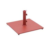 sweeek - Piede quadrato in Acciaio Terracotta per Ombrellone a palo centrale - Terra