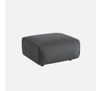sweeek Poggiapiedi per Divano Wallas Velluto a Coste Grigio Scuro - 76x70x41 cm