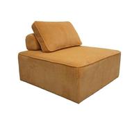 sweeek Poltrona per Divano modulare, 1 Posto, Lao, Mostarda, 90x90x40 cm