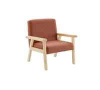 sweeek Poltrona scandinava per Bambini in Tessuto Bou Legno di hevea Terracotta - 47x43.5x50 cm