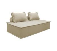 sweeek - Riscaldatore a 2 posti per divano componibile Tessuto imbottito Beige