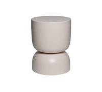 sweeek Tavolino, Lato Divano, Comodino Metallo, 42cm, Madi, Crema, 32x32x42 cm