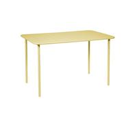 sweeek Tavolo da Giardino in Metallo a 4 posti, Amelia 120cm, Giallo, 120x70x72.5 cm
