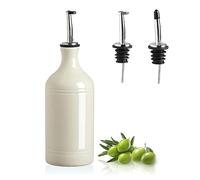Sweejar Home Bottiglia dispenser per olio d'oliva, in porcellana, opaca, protegge l'olio per ridurre l'ossidazione, adatta per conservare olio, aceto, salsa di soia e altri liquidi, 1 pezzo, 460 ml