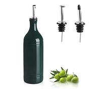 Sweejar Home Grande dispenser in ceramica per olio d'oliva, opaco, protegge riduce l'ossidazione, adatto per conservare olio, aceto, salsa di soia e altri liquidi per cucinare in cucina, 680 ml (blu