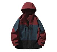 Sweejim Uomini E Donne Sport All'aria Aperta Con Cappuccio Softshell Giacca Casual Campeggio Escursionismo Pesca Tr, Data rossa., 3XL