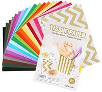 Sweelov 300 fogli di carta velina, in 20 colori, formato A4, carta colorata trasparente, per creare pompon, confezionare regali, realizzare decorazioni da tavolo e opere fai da te, da 16 g/m²