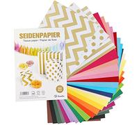 Sweelov - 500 fogli di carta velina, 25 colori, formato A4, carta colorata trasparente, per confezionare pompon, decorazione da tavolo, fai da te, 16 g/m²