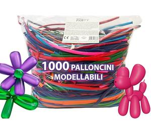 SWEEPING 1000 Palloncini Modellabili in Lattice lunghi e biodegradabili,per feste di compleanno