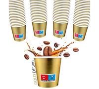 SWEEPING, 500 Bicchierini Caffè monouso,tazzine caffe in carta da 75ml - GOLD EDITION - Bicchieri caffe monouso per un esperienza elegante