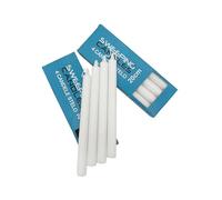 SWEEPING Candela bianca Votiva,Candele lunghe per candelabro,Cera,Paraffina, Bianco Ø 1.8 x 20 cm- Set di 48 pezzi - Lumini Bianchi