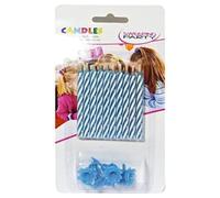 Sweeping Party- Candeline di Compleanno magiche-Non Si spengono mai-10 Pezzi Blu, MVT413