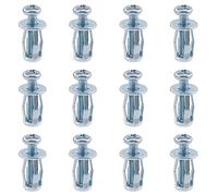 Sweet 12 pezzi M4 x 20 Jack Nuts Petalo Dadi Espansione Fissaggi Tasselli Viti Assemblaggio Parete Cava Ferro Linea Uso Parete Sottile Morbida (M4 x 20)