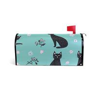 Sweet American Curl Cats Turchese Decorativo mailbox avvolge per l'inverno unico felice anno nuovo copertura cassetta postale dimensioni standard para buzon