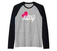 Sweet And Sassy Novelty Quotes Maglia con Maniche Raglan