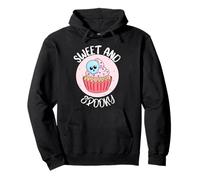 Sweet And Spooky Skull Cupcake Pastello Goth Graphic Felpa con Cappuccio