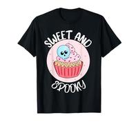 Sweet And Spooky Skull Cupcake Pastello Goth Graphic Maglietta