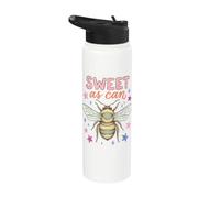 Sweet As Can Bee Cute Bumblebee Bee Lover Honeybee Stainless Steel Insulated Water Bottle