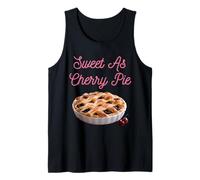 Sweet As Cherry Cream Pie Divertente Sarcastico Ciliegie detti Canotta