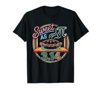 Sweet As Pi Day 3.14 Cherry Pie Retro 50s Diner Style Math Maglietta