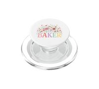 Sweet Baker, frusta floreale per cupcake, mattarello Art PopSockets PopGrip per MagSafe