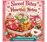 Sweet Bites and Heartfelt Notes .: Bold and Easy coloring book ,Simple, Cute Illustrations with Thick Lines (Cozy valentine)