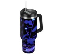Sweet Blue Ball Python - Borraccia riutilizzabile sottovuoto in acciaio inox, coperchio a prova di perdite e cannuccia, tazza decorativa con manico, per acqua, tè freddo o caffè termos para Cafe con