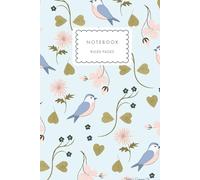 Sweet Blue Birds: Composition, Wide Ruled Comp Book, Writing Journal Notebook with Lined Paper, Home School Supplies for College Students & K-12, 6x9 inches, 100 Sheets: Sweet Blue Birds