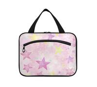 Sweet Blush Color Star Hanging Custodia da viaggio per articoli da toeletta con gancio, Designer Impermeabile Medicina Bag per la mamma Viaggi estuche para guardar maquillaje L