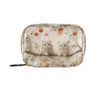 Sweet Bohemian Cats - Sacchetti per medicinali bianchi con scomparti staccabili, organizer per pillole riutilizzabili per portafoglio