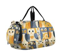 Sweet Boho Owls - Borsa da palestra con scomparto per scarpe, multifunzionale, per viaggi, nuoto, danza, danza