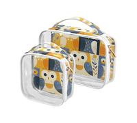 Sweet Boho Owls Borsa da viaggio per articoli da toeletta TSA approvata multifunzionale borsa organizer per trucco da barba essenziale
