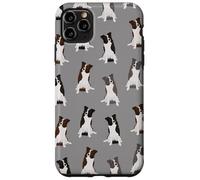 Sweet Border Collies Clever Eyes modello su grigio chiaro Custodia per iPhone 11 Pro Max