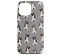 Sweet Border Collies Clever Eyes modello su grigio chiaro Custodia per iPhone 13 Pro Max