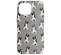 Sweet Border Collies Clever Eyes modello su grigio chiaro Custodia per iPhone 16 Pro Max