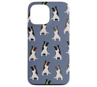 Sweet Border Collies Clever Eyes Pattern On Blu Custodia per iPhone 13 Pro Max