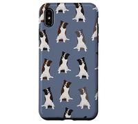 Sweet Border Collies Clever Eyes Pattern On Blu Custodia per iPhone XS Max
