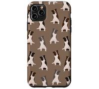 Sweet Border Collies Clever Eyes Pattern On Moka Custodia per iPhone 11 Pro Max