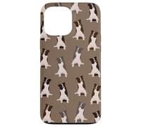 Sweet Border Collies Clever Eyes Pattern On Moka Custodia per iPhone 13 Pro Max