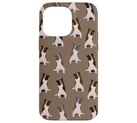 Sweet Border Collies Clever Eyes Pattern On Moka Custodia per iPhone 14 Pro Max