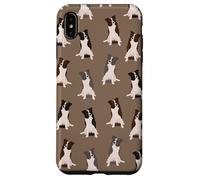 Sweet Border Collies Clever Eyes Pattern On Moka Custodia per iPhone XS Max