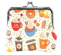Sweet Breakfast - Portafoglio in pelle arancione per donne e ragazze, con fibbia e chiusura a bacio, dolce colazione arancione, UNITALLA Classic, dolce colazione arancione, UNITALLA Classic, Dolce