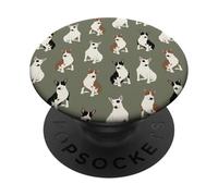 Sweet Bull Terrier Dreams Mini modello di toro in salvia oliva PopSockets PopGrip Adesivo