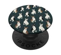 Sweet Bull Terrier Dreams - Mini motivo a forma di toro nella foresta PopSockets PopGrip Adesivo