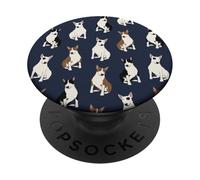 Sweet Bull Terrier Dreams, motivo a forma di mini toro, blu marino PopSockets PopGrip Adesivo